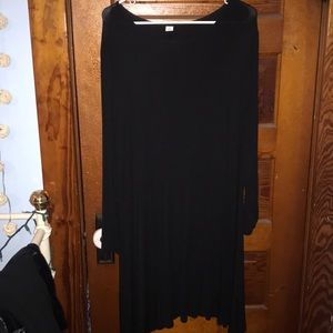 Old Navy Plain Black long sleeve dress sz xxl